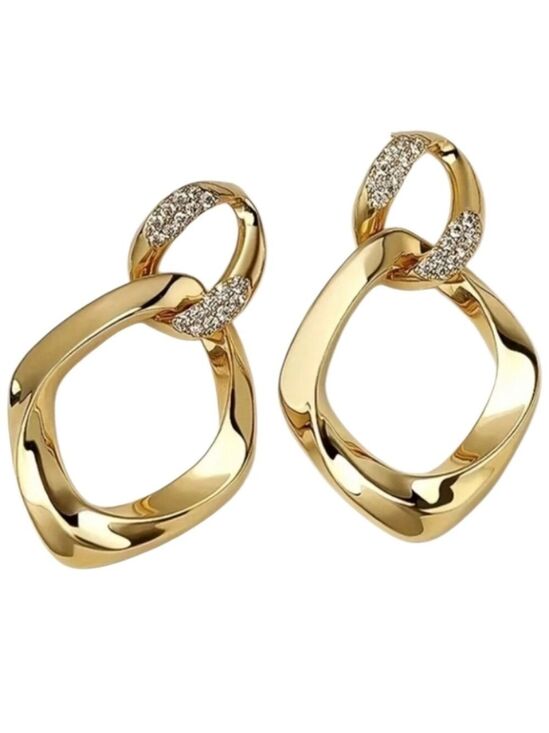 Jewelry - Gold Plated Crystal Earrings